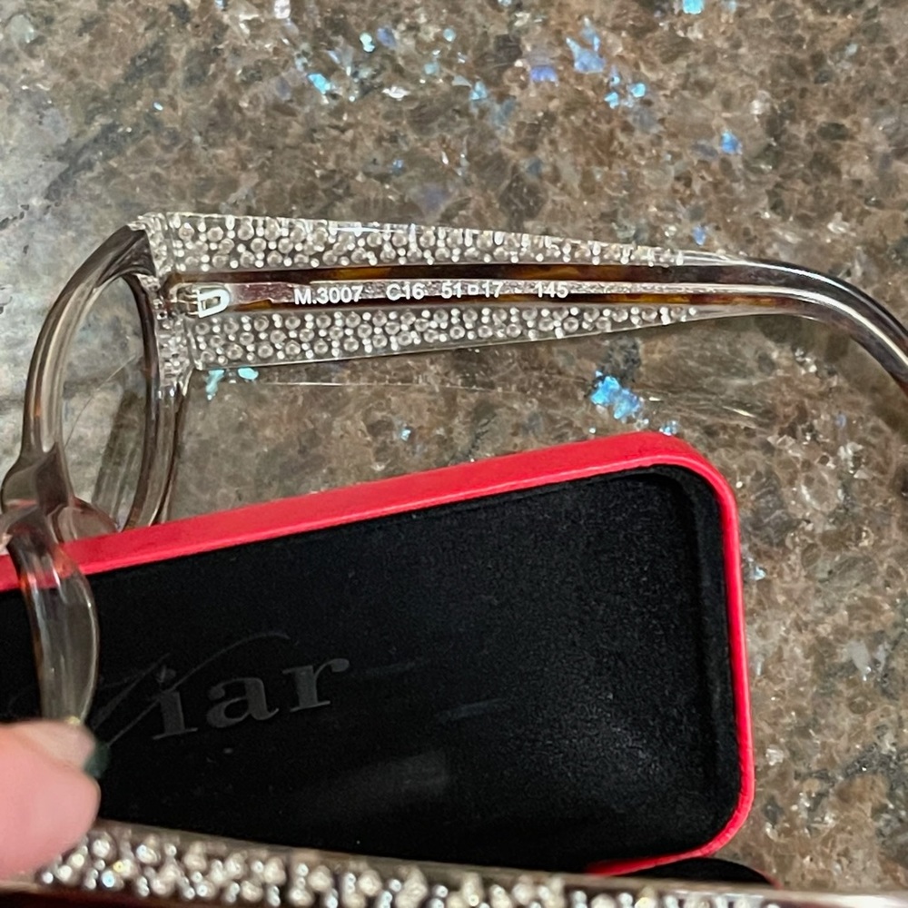 Caviar Brown Tortoise Shell Glasses Frames W/ Swa… - image 4